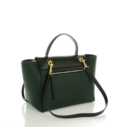 Celine Goatskin Smooth Calfskin Mini Belt Bag Dark Green 3 of 8