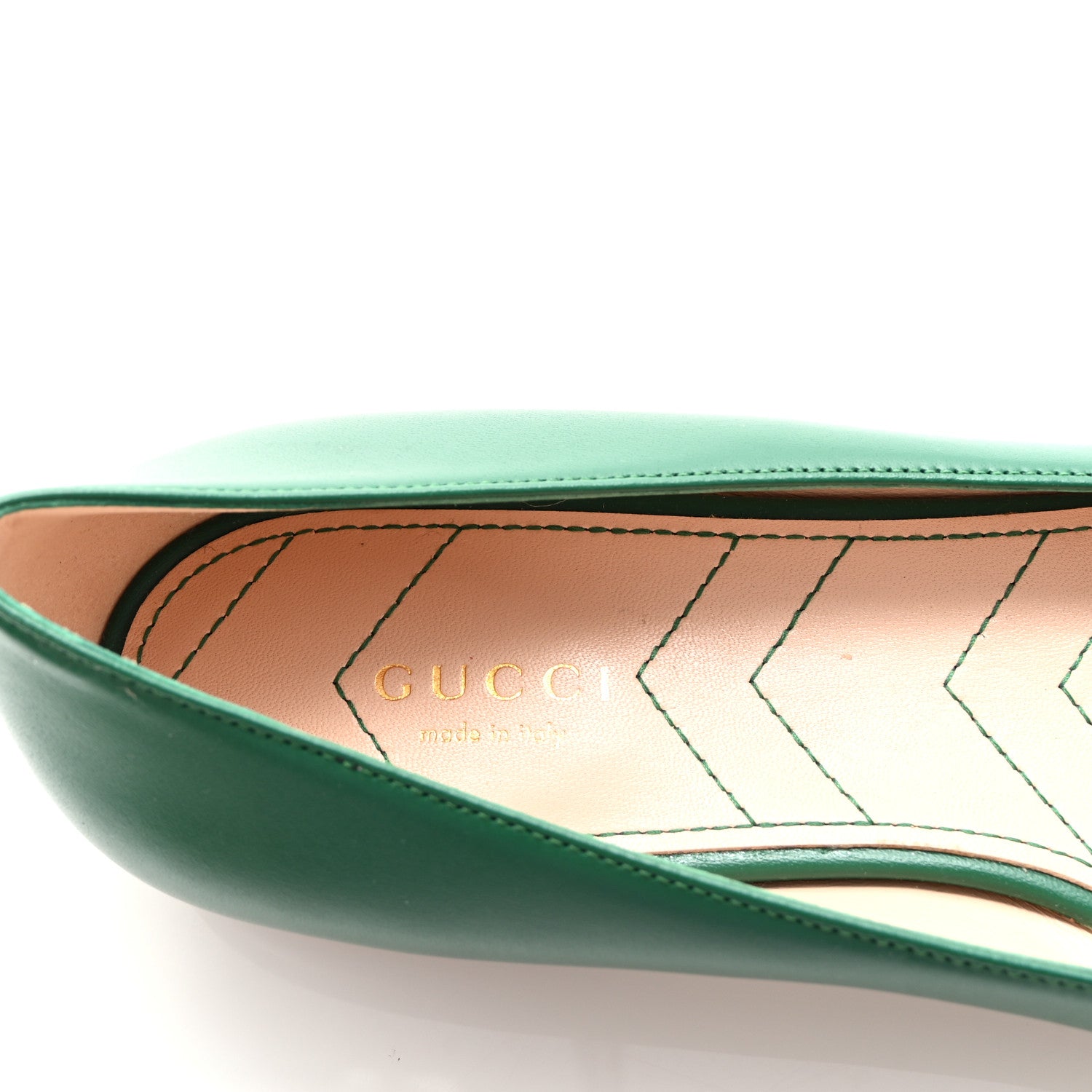 Gucci Double G Ballet Flats 39.5 Green 8 of 10