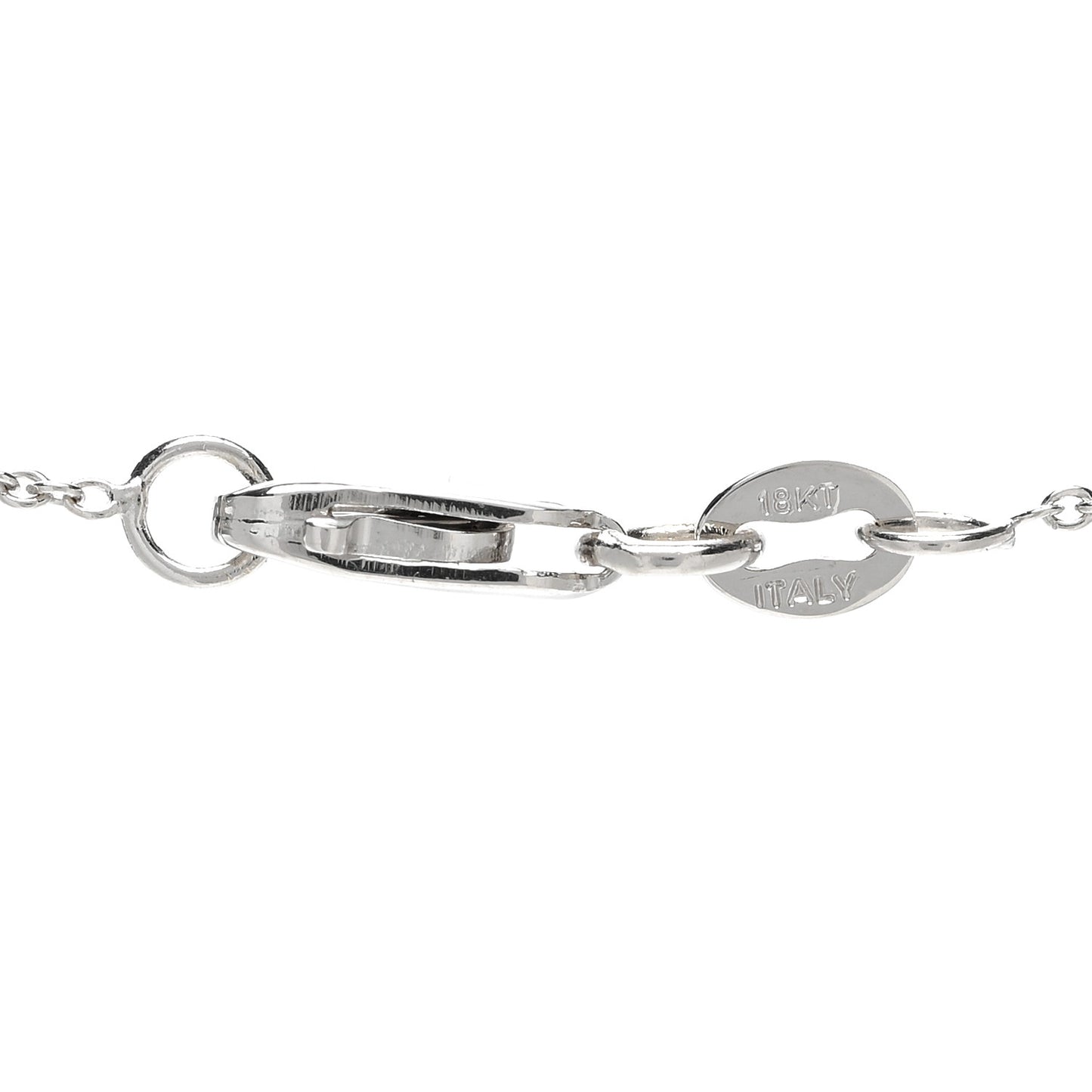 18K White Gold Diamond Cursive Letter K Pendant Necklace