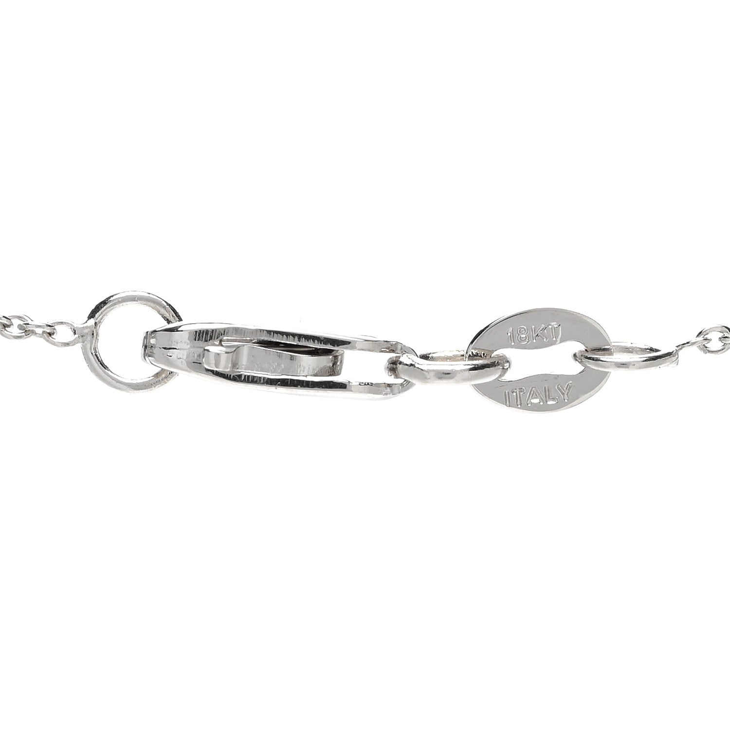 Roberto Coin 18K White Gold Diamond Cursive Letter K Pendant Necklace 5 of 6