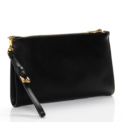 Prada Saffiano Bow Wristlet Nero Black 3 of 6