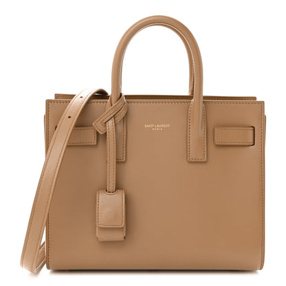 Saint Laurent Calfskin Nano Sac De Jour Dark Beige 1 of 12