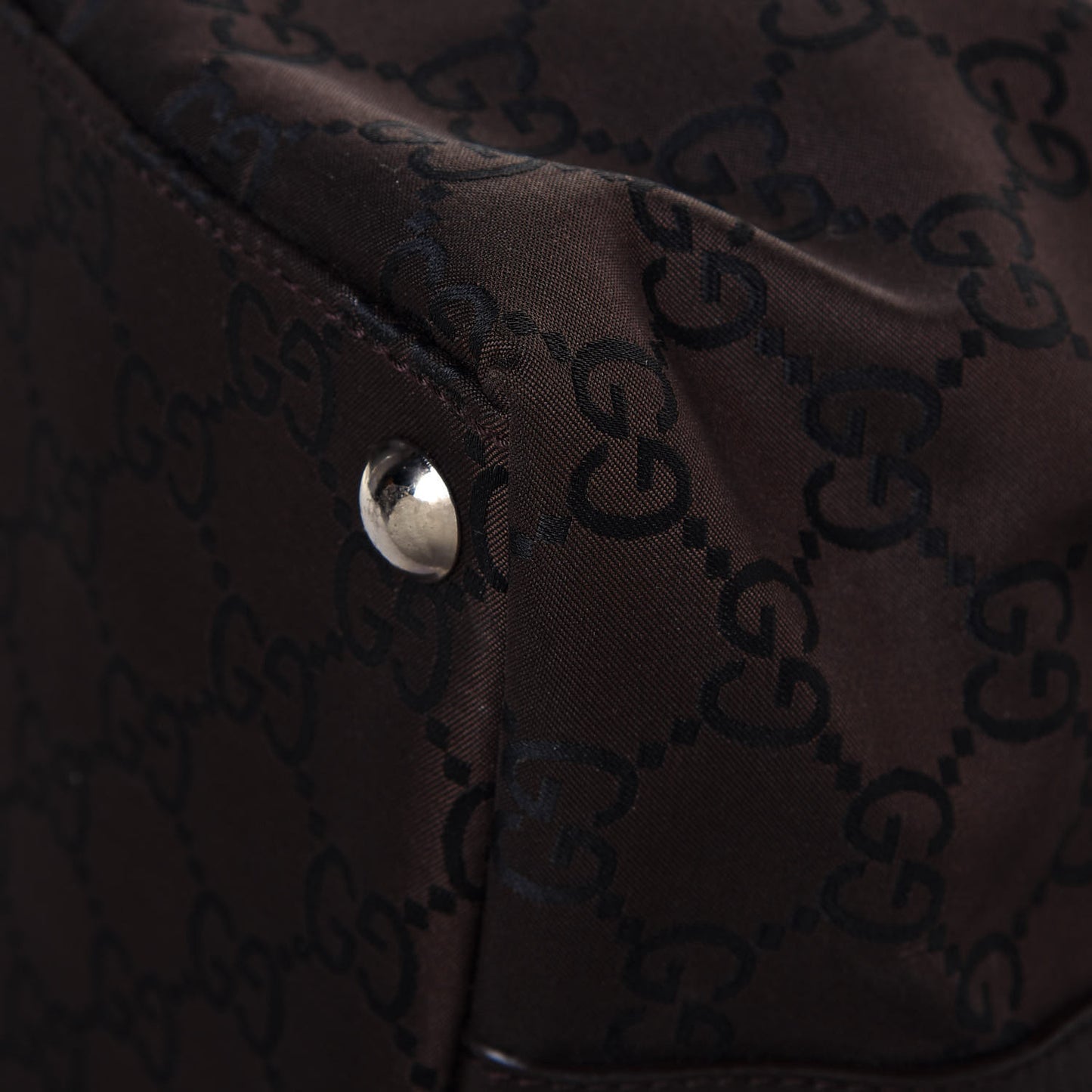 Nylon Monogram Extra Large Hobo Dark Brown