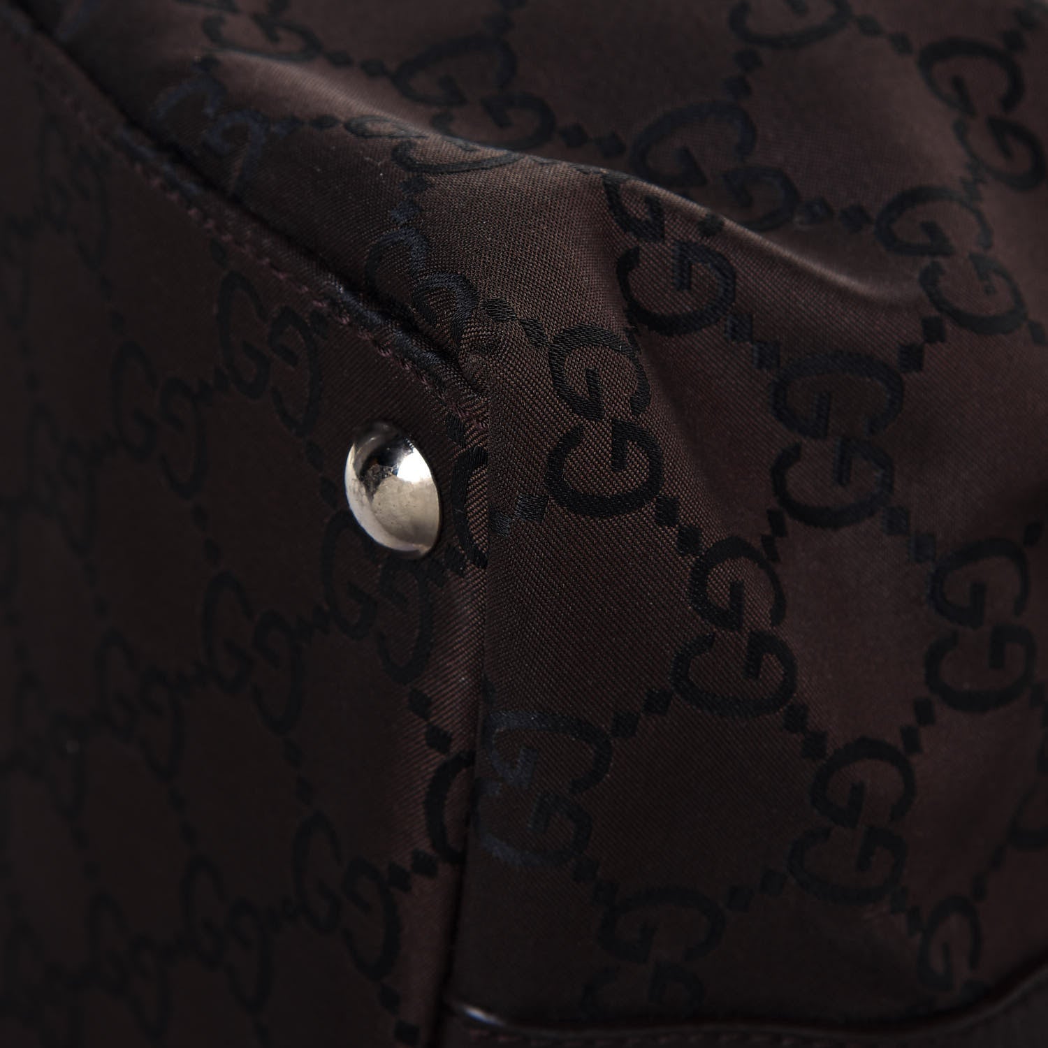 Gucci Nylon Monogram Extra Large Hobo Dark Brown 10 of 15