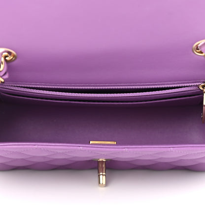 Chanel Lambskin Quilted Mini Rectangular Flap Purple 5 of 11
