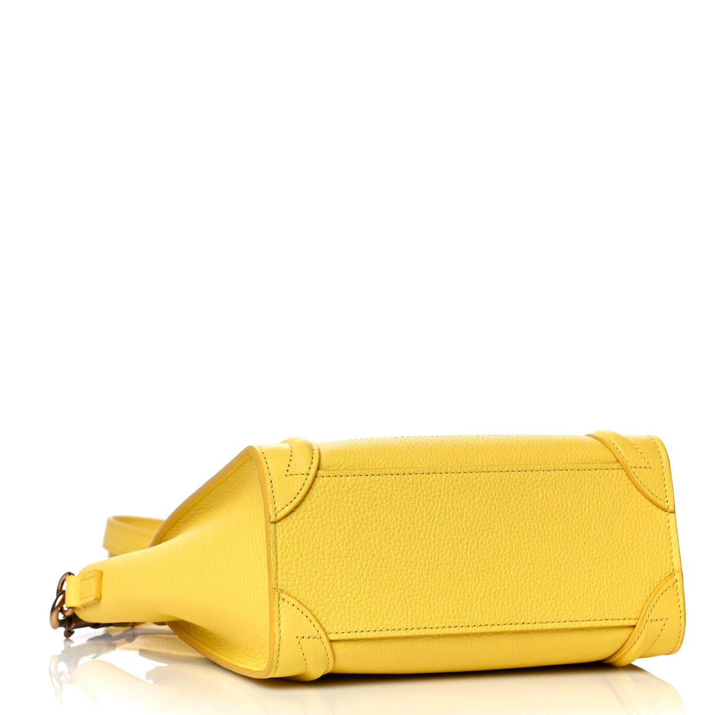 Drummed Calfskin Nano Luggage Citron