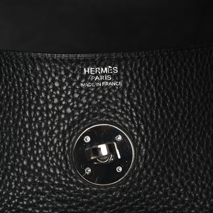Hermes Taurillon Clemence Lindy 30 Black 6 of 9