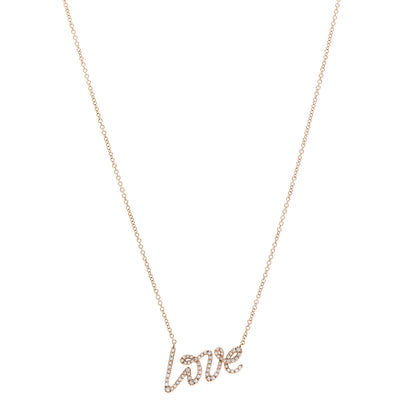 Tiffany 18K Rose Gold Diamond Small Paloma's Graffiti Love Pendant Necklace 1 of 6