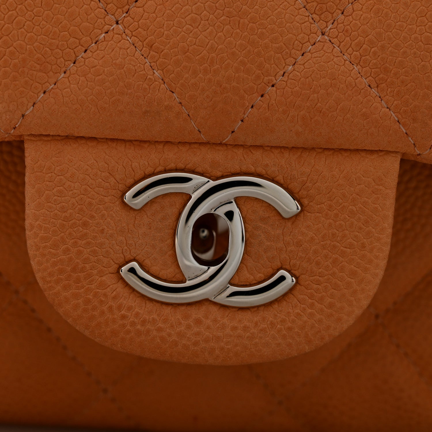 Chanel Iridescent Caviar Quilted Jumbo Double Flap Dark Beige 11 of 13