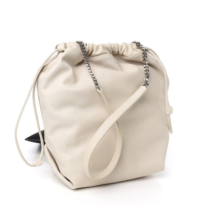 Saint Laurent Lambskin Teddy Drawstring Bag Crema Soft 3 of 10