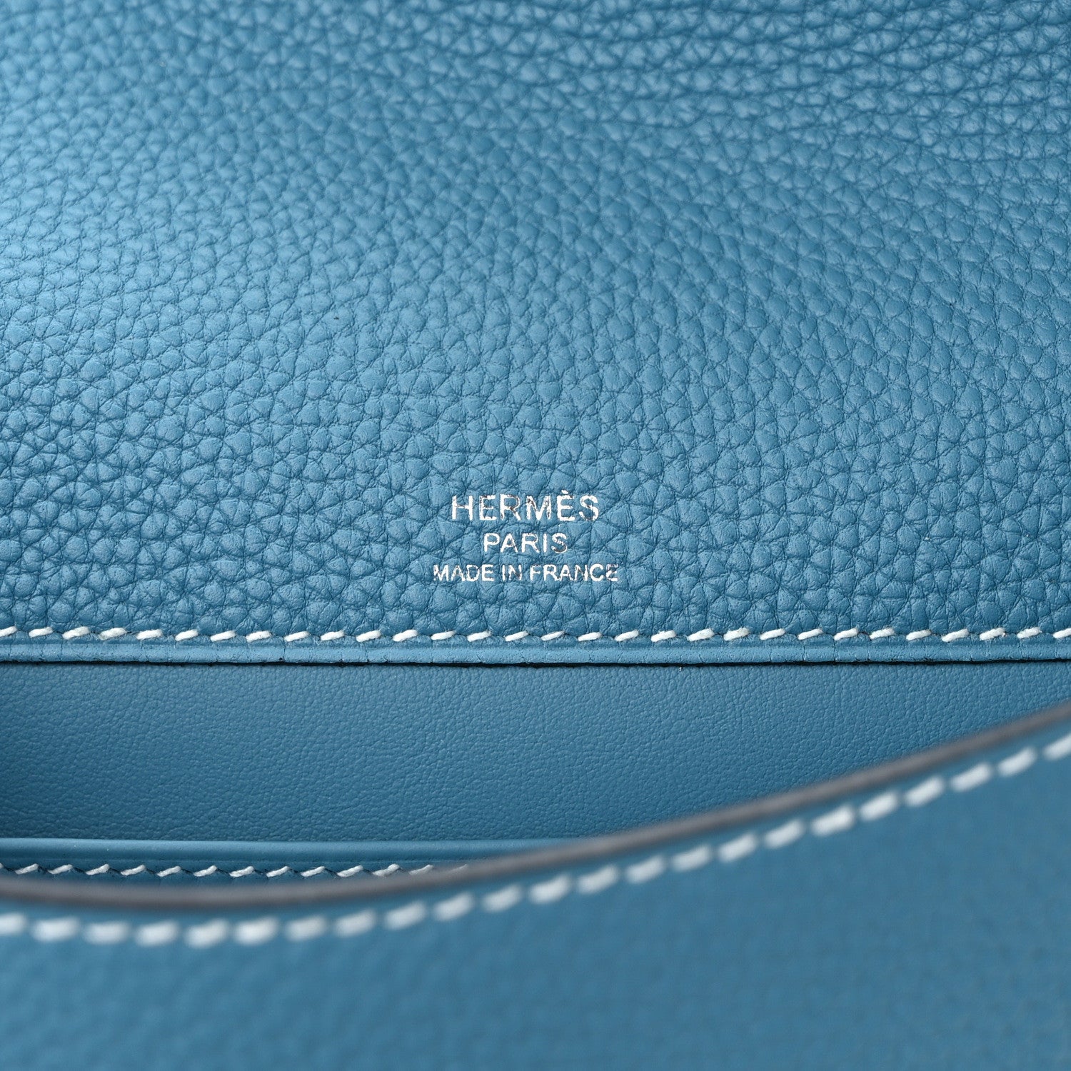 Hermes Togo Sac A Depeches 21 Messenger Bag New Blue Jean 6 of 11