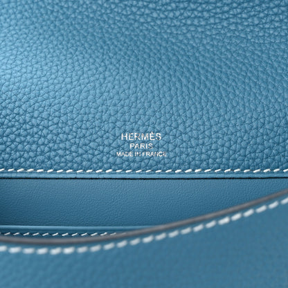 Hermes Togo Sac A Depeches 21 Messenger Bag New Blue Jean 6 of 11