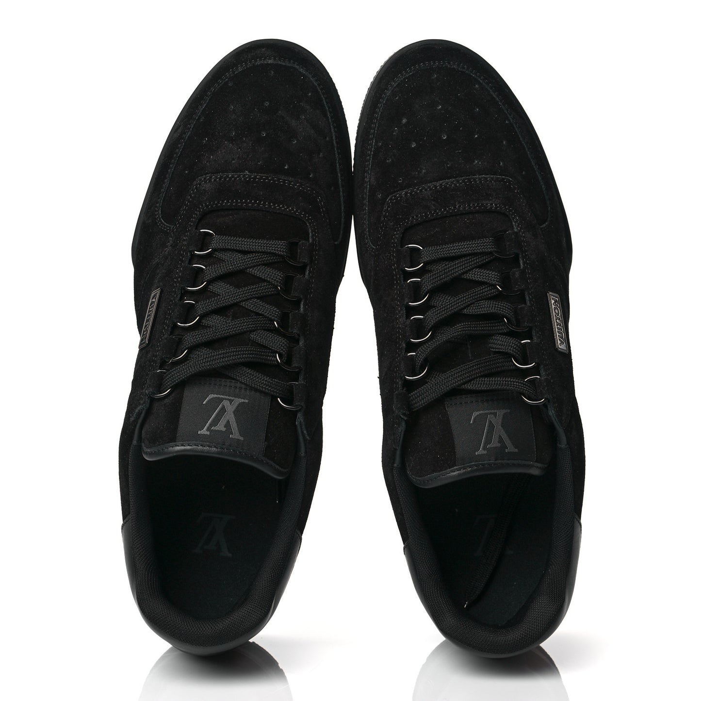 Suede Mens LV Trainer Sneakers 9.5 Black