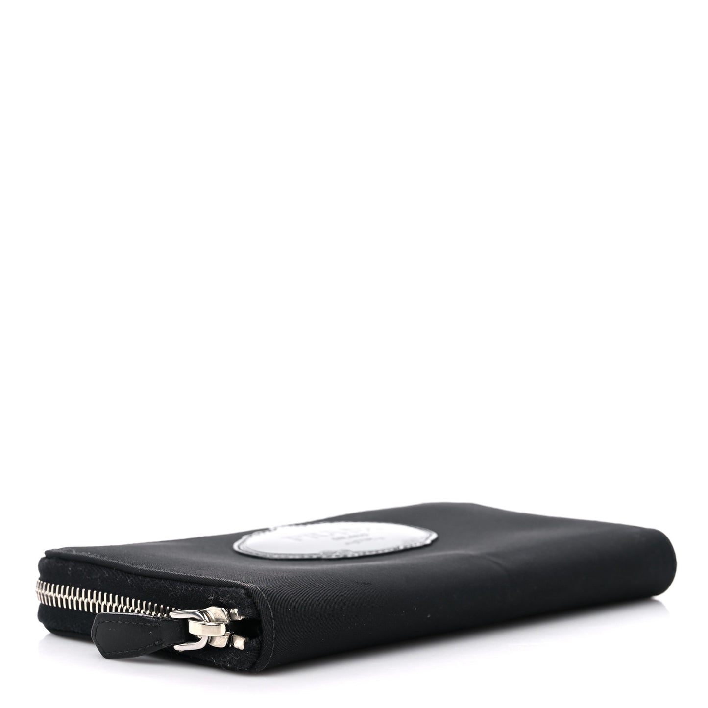 Tessuto Nylon Logo Zip Around Wallet Black