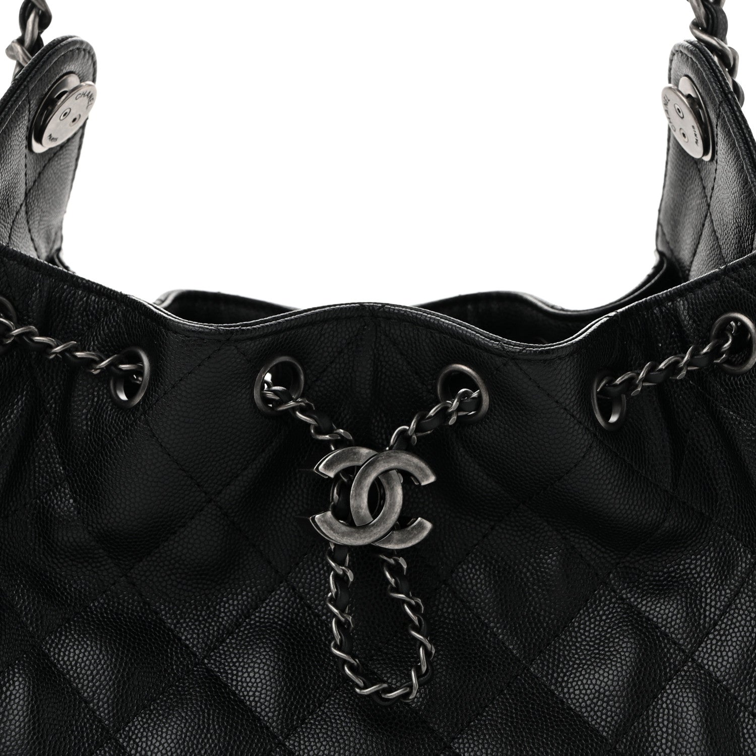 Chanel Caviar Quilted Mini Chanel 25 Handbag Black 7 of 9