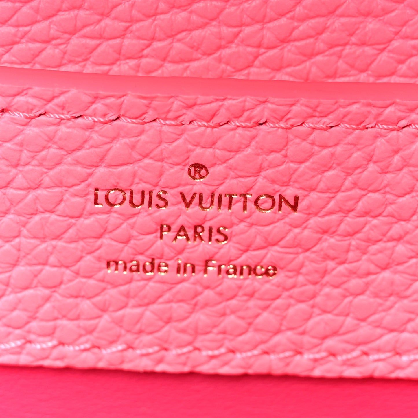 Taurillon Monogram Tuffetage Capucines Mini Fluo Pink