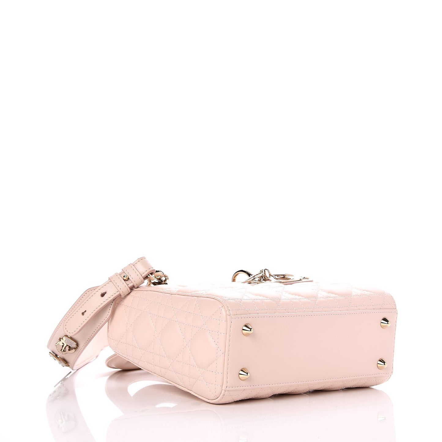 Lambskin Cannage Small Lucky Badges My Lady Dior Pink