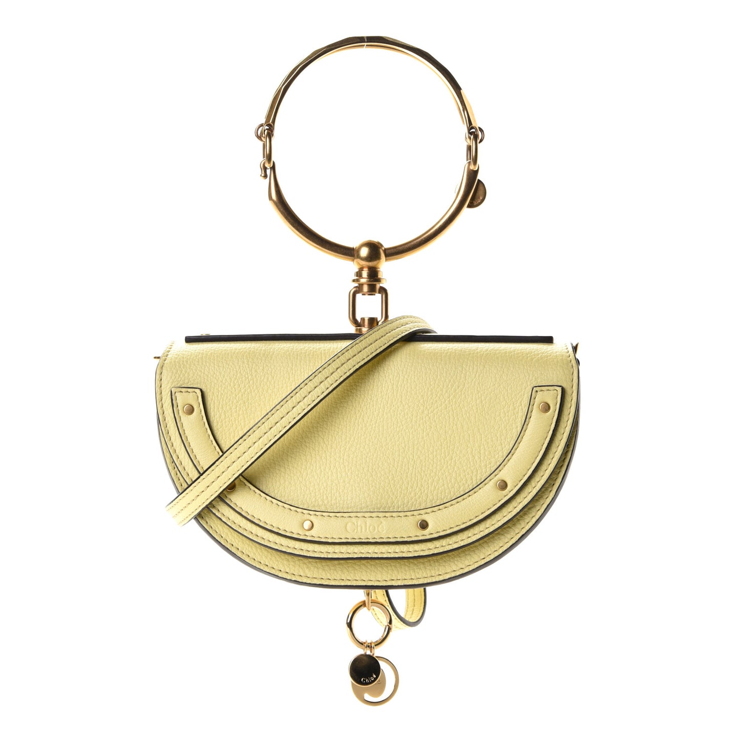 Calfskin Small Nile Bracelet Minaudiere Bag Lemonade