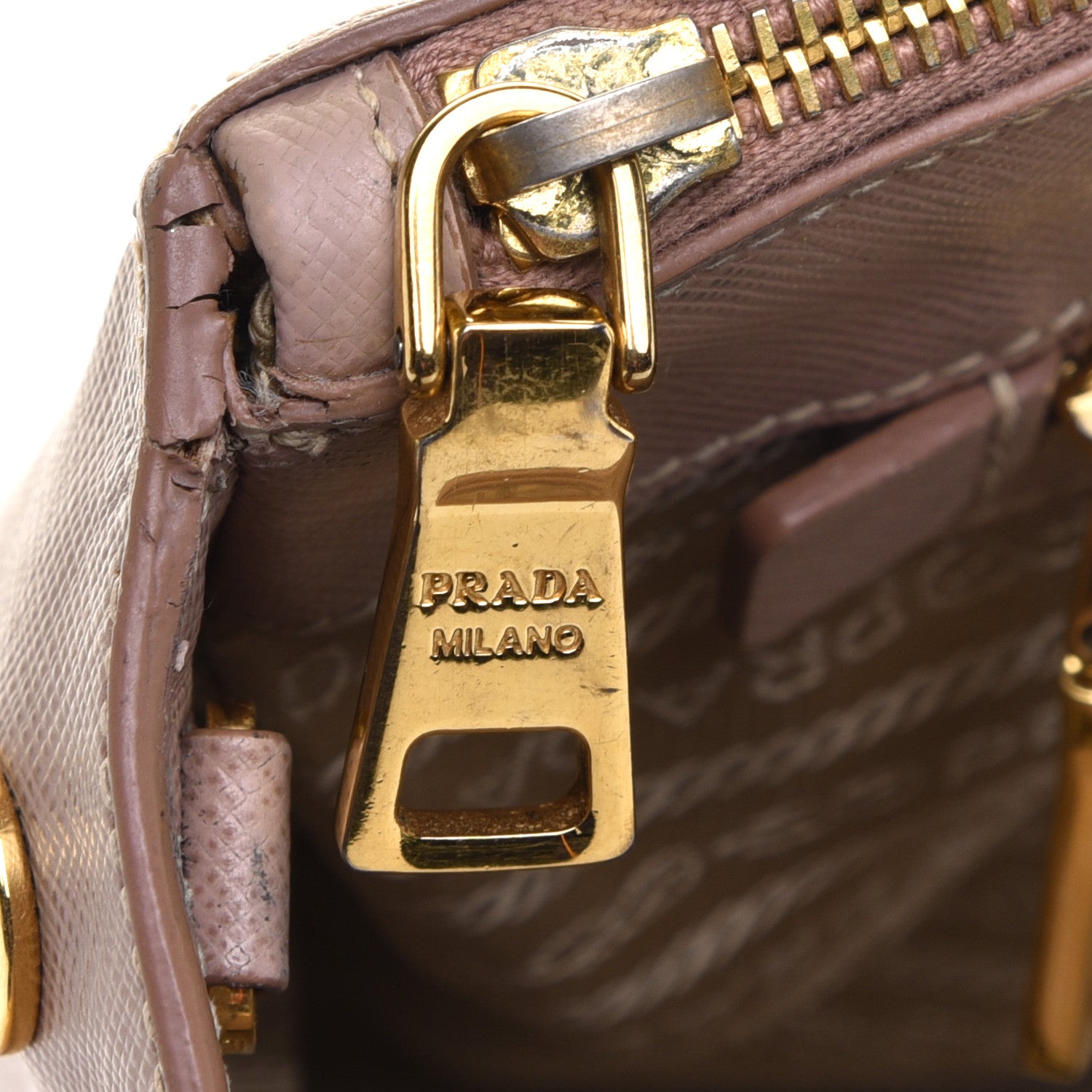Prada Saffiano Small Galleria Double Zip Tote Cammeo 13 of 13