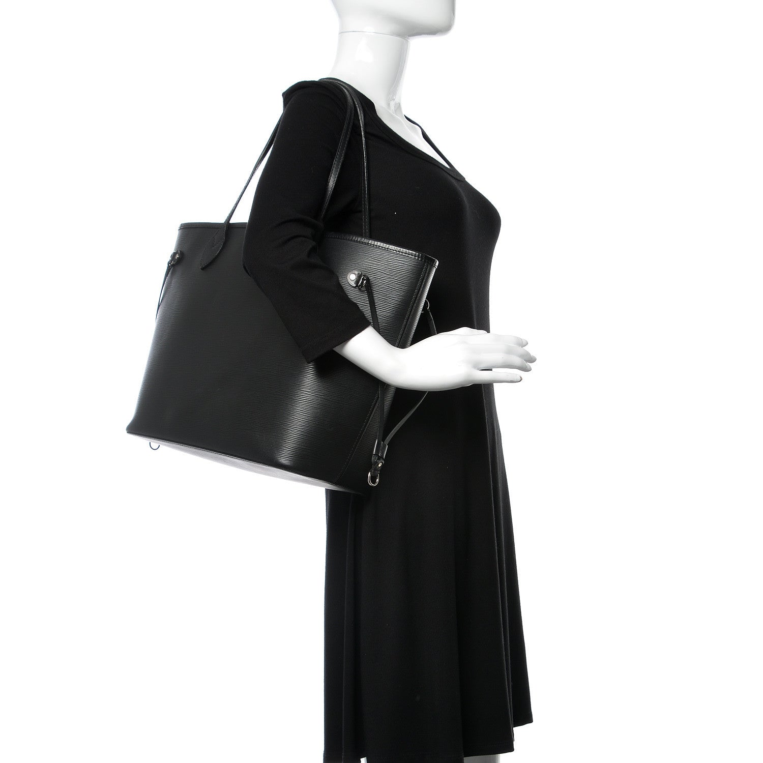 Louis Vuitton Epi Neverfull MM Black 2 of 13