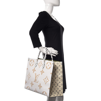 Louis Vuitton Monogram Giant Onthego GM Kaki Beige 3 of 10