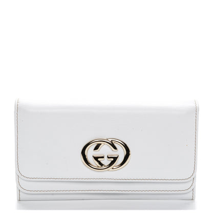 Gucci Calfskin Britt Continental Wallet White 1 of 7