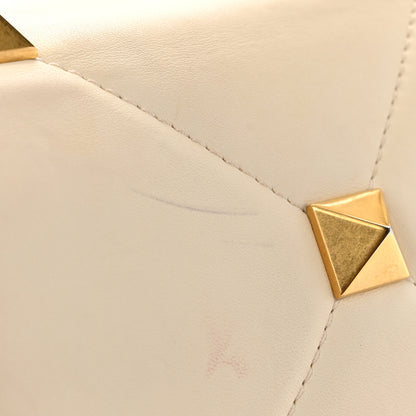 Valentino Garavani Nappa Large Roman Stud Shoulder Bag Ivory 11 of 12