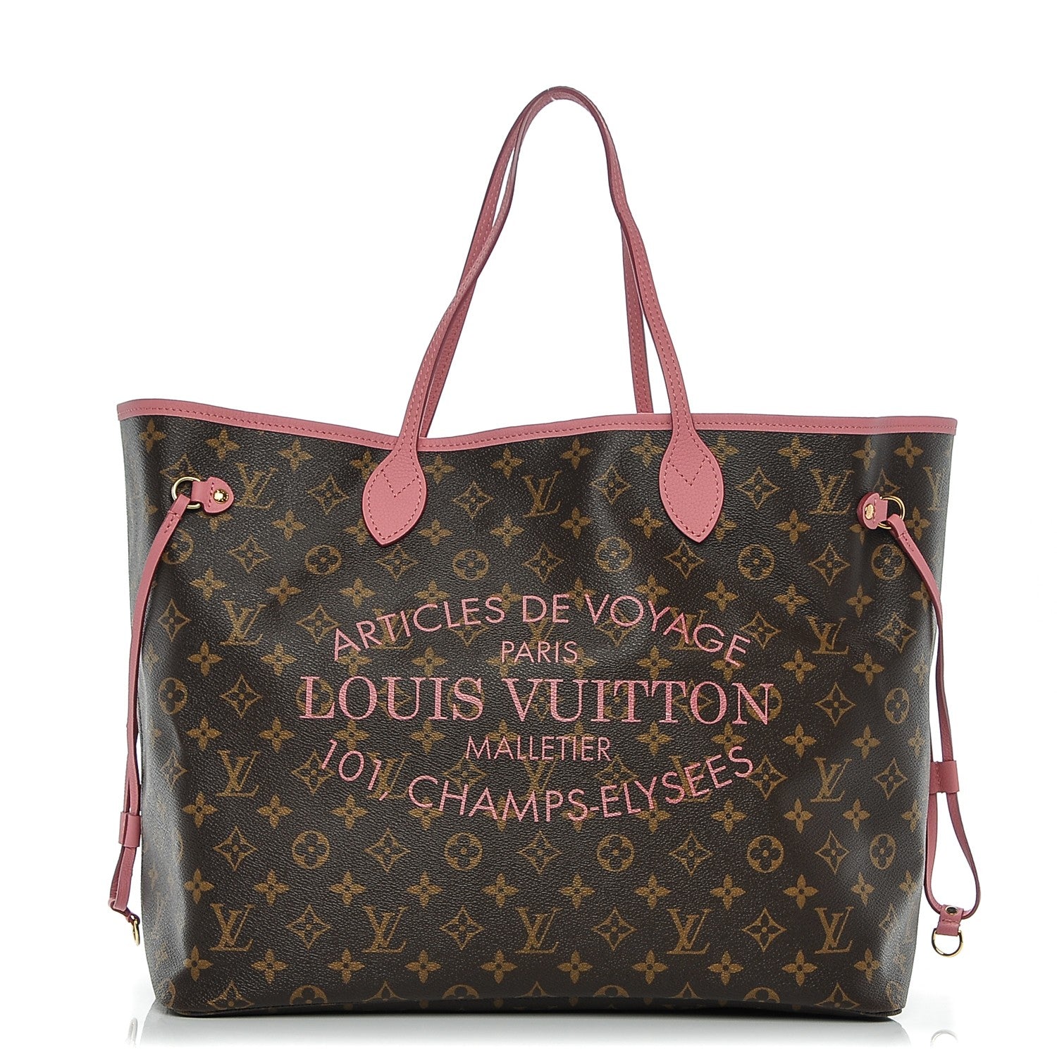 Louis Vuitton Monogram Articles de Voyage Ikat Neverfull GM Rose Velours 1 of 11