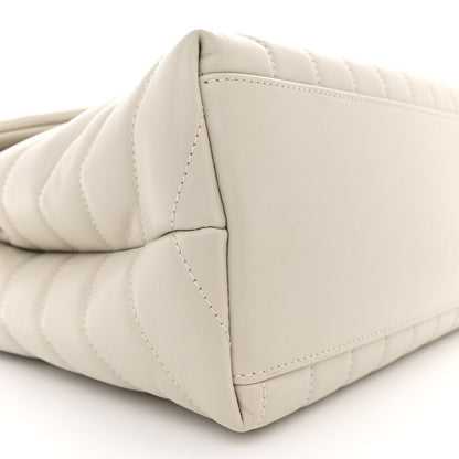 Saint Laurent Calfskin Y Quilted Monogram Medium Loulou Chain Satchel Crema Soft 9 of 11