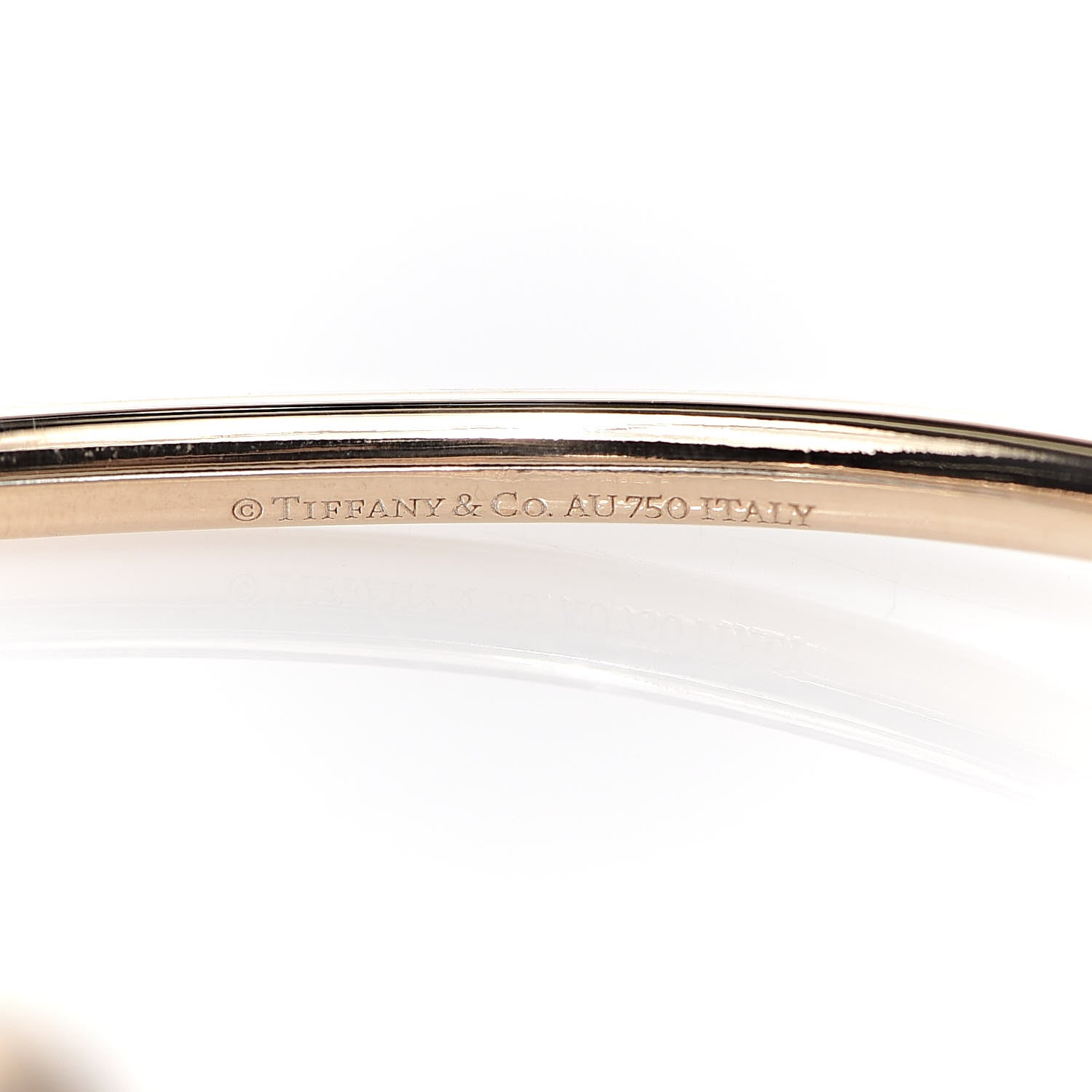 Tiffany 18K Rose Gold 8mm HardWear Ball Bypass Bracelet 4 of 5