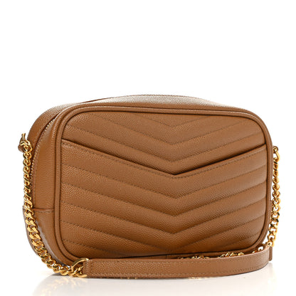 Saint Laurent Grain De Poudre Matelasse Monogram Mini Lou Camera Bag Dark Natural 3 of 11