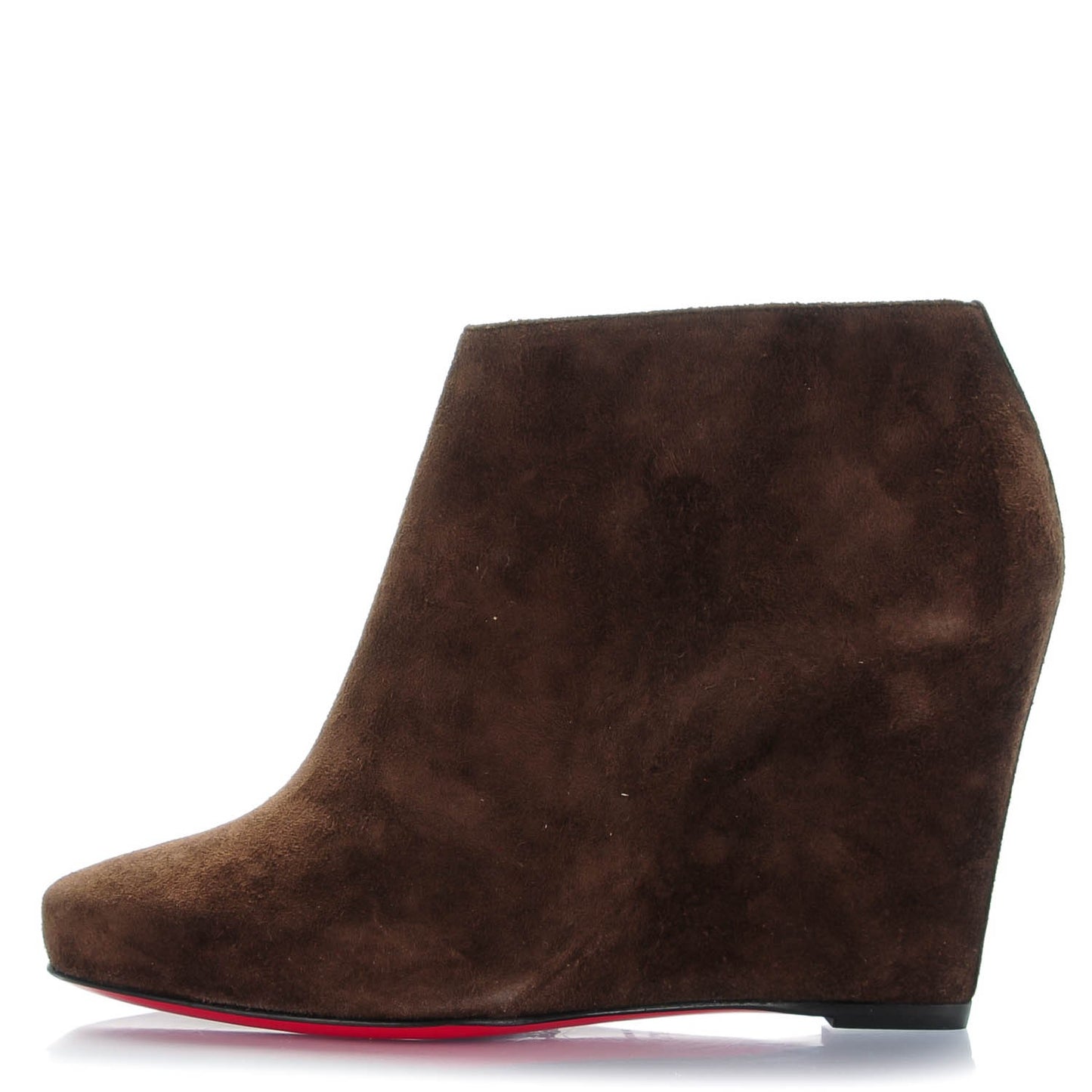 Suede Melisa 85 Ankle Wedge Boots 37.5 Coffee