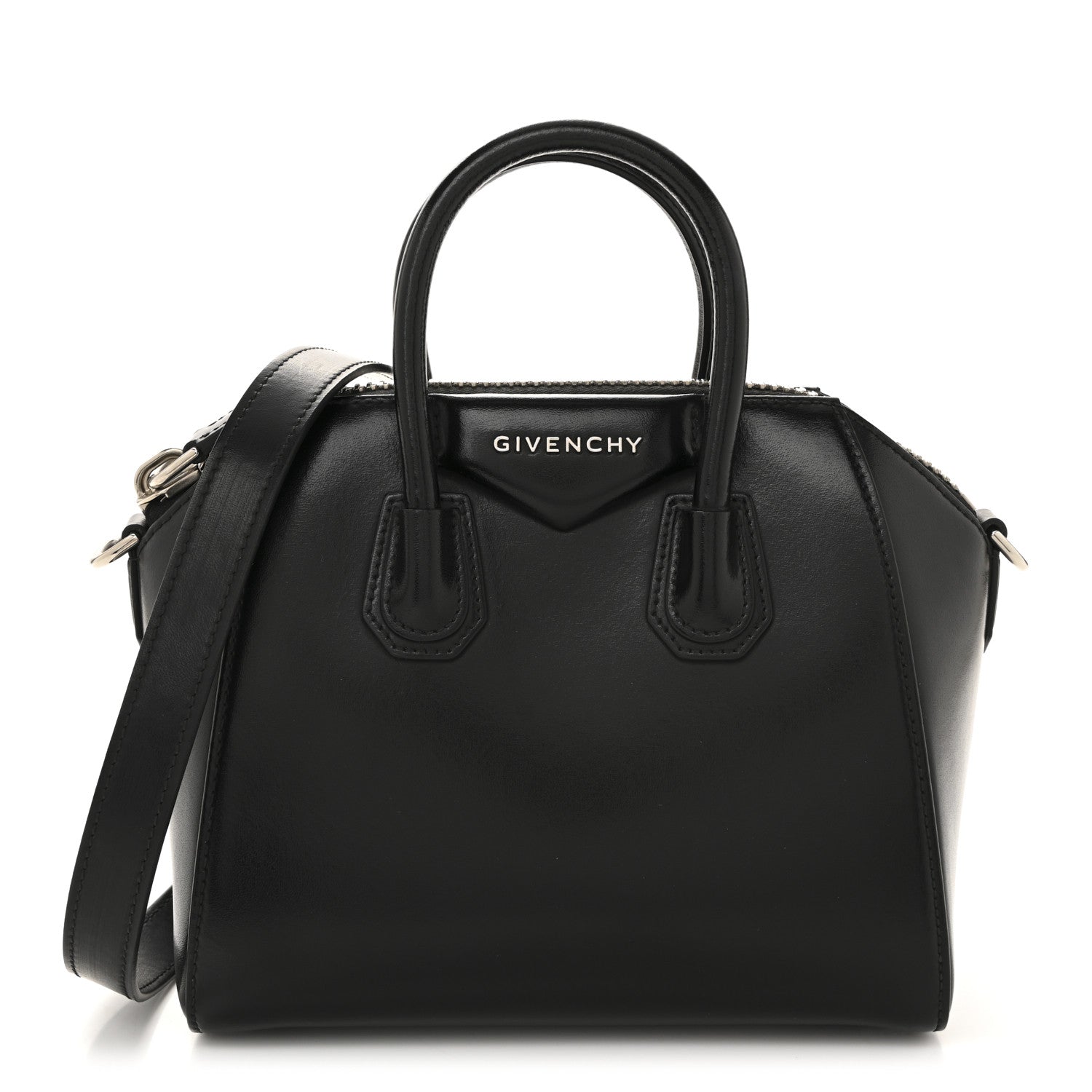 Givenchy Shiny Lord Calfskin Mini Antigona Black 1 of 13