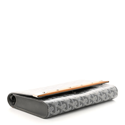 Goyard Goyardine Monte Carlo Bois Clutch With Strap Gray 4 of 12