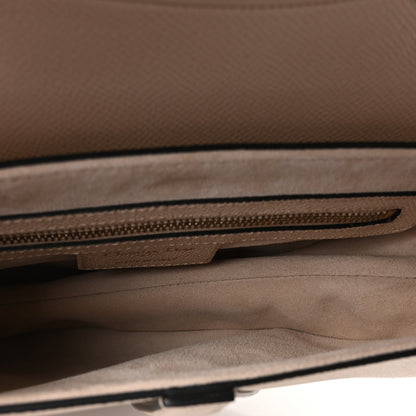 Christian Dior Grained Calfskin Saddle Bag With Strap Warm Taupe 4 of 9
