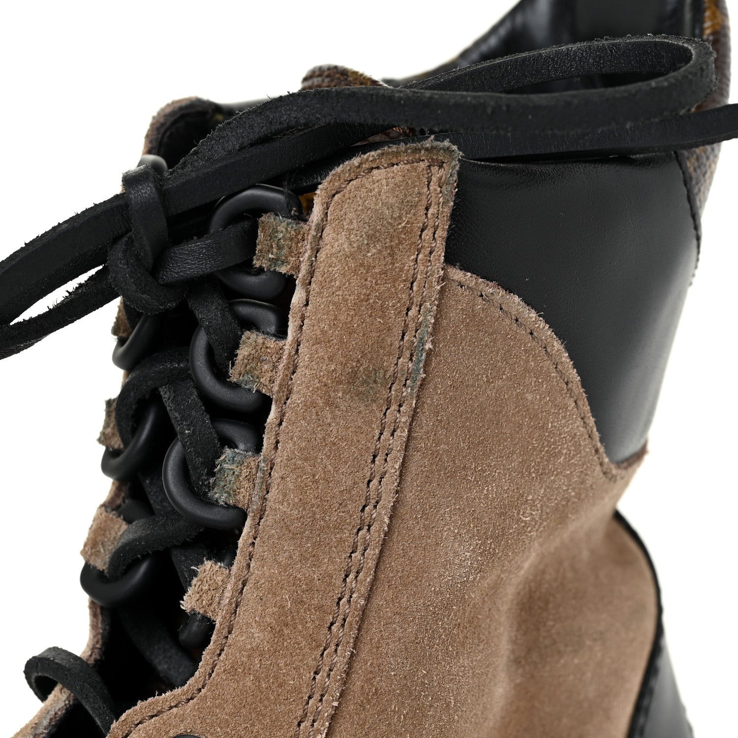 Louis Vuitton Suede Calfskin Monogram Laureate Platform Desert Boots 38.5 Taupe 12 of 18