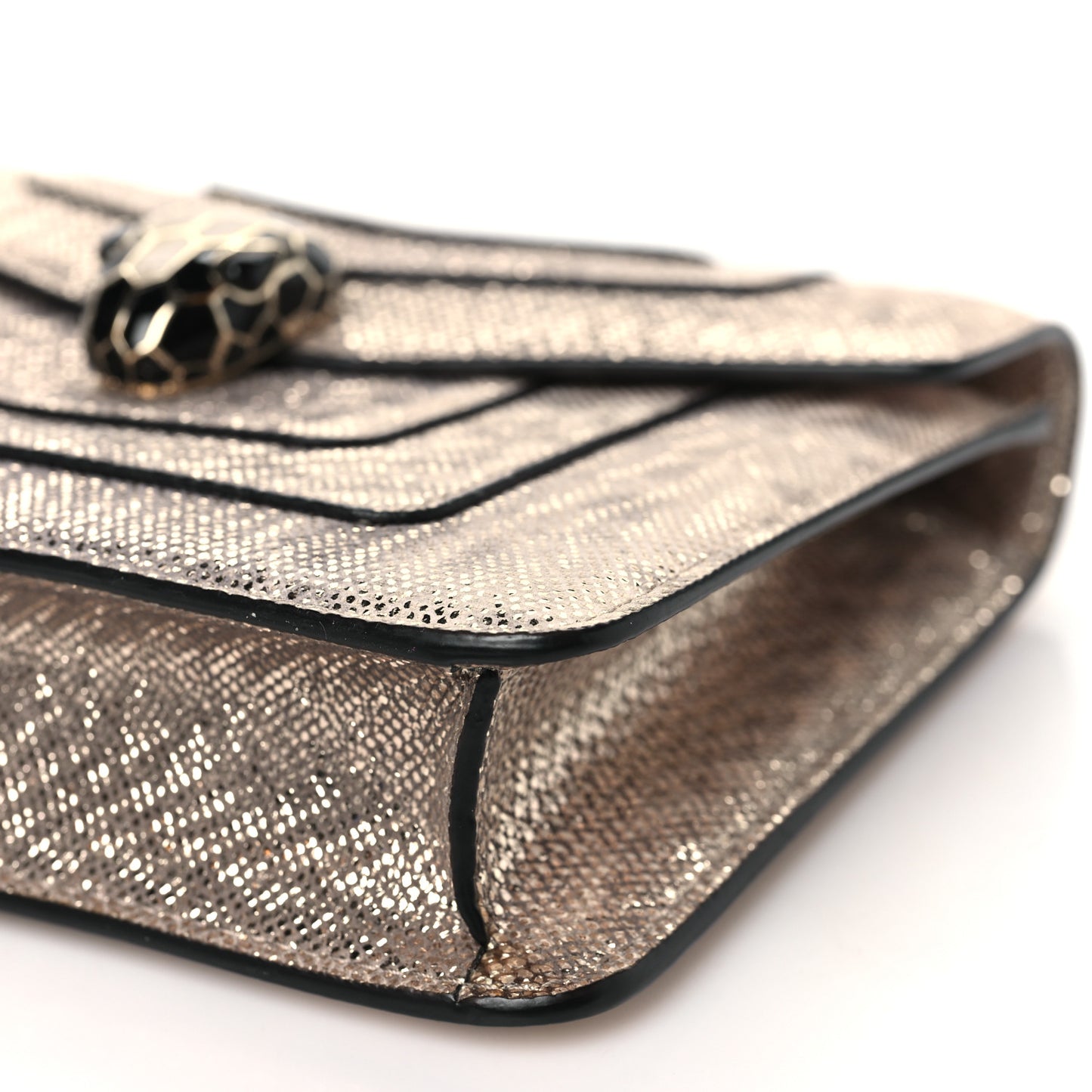 Metallic Karung Serpenti Forever Crossbody Gold