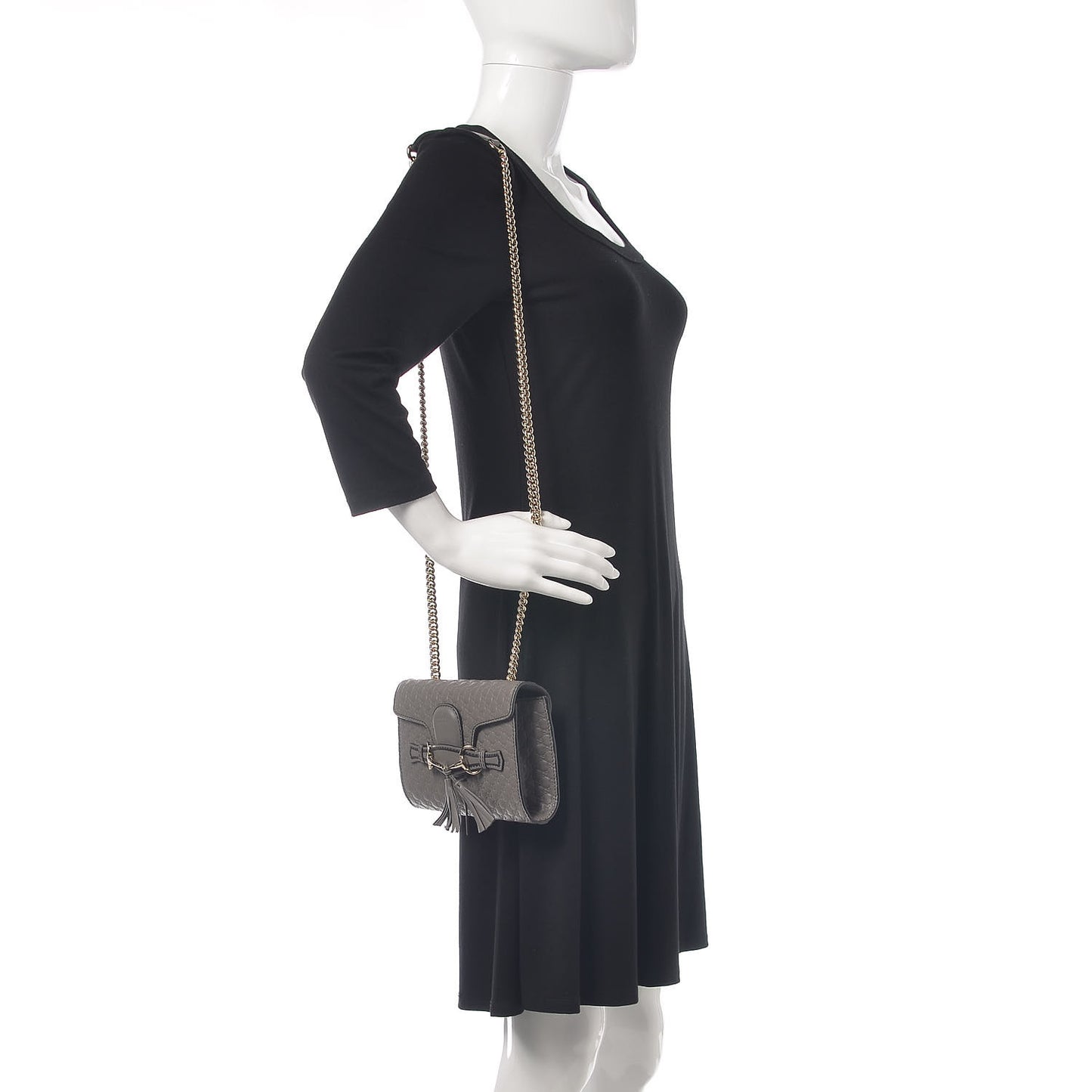 Soft Microguccissima Mini Emily Chain Shoulder Bag Loess