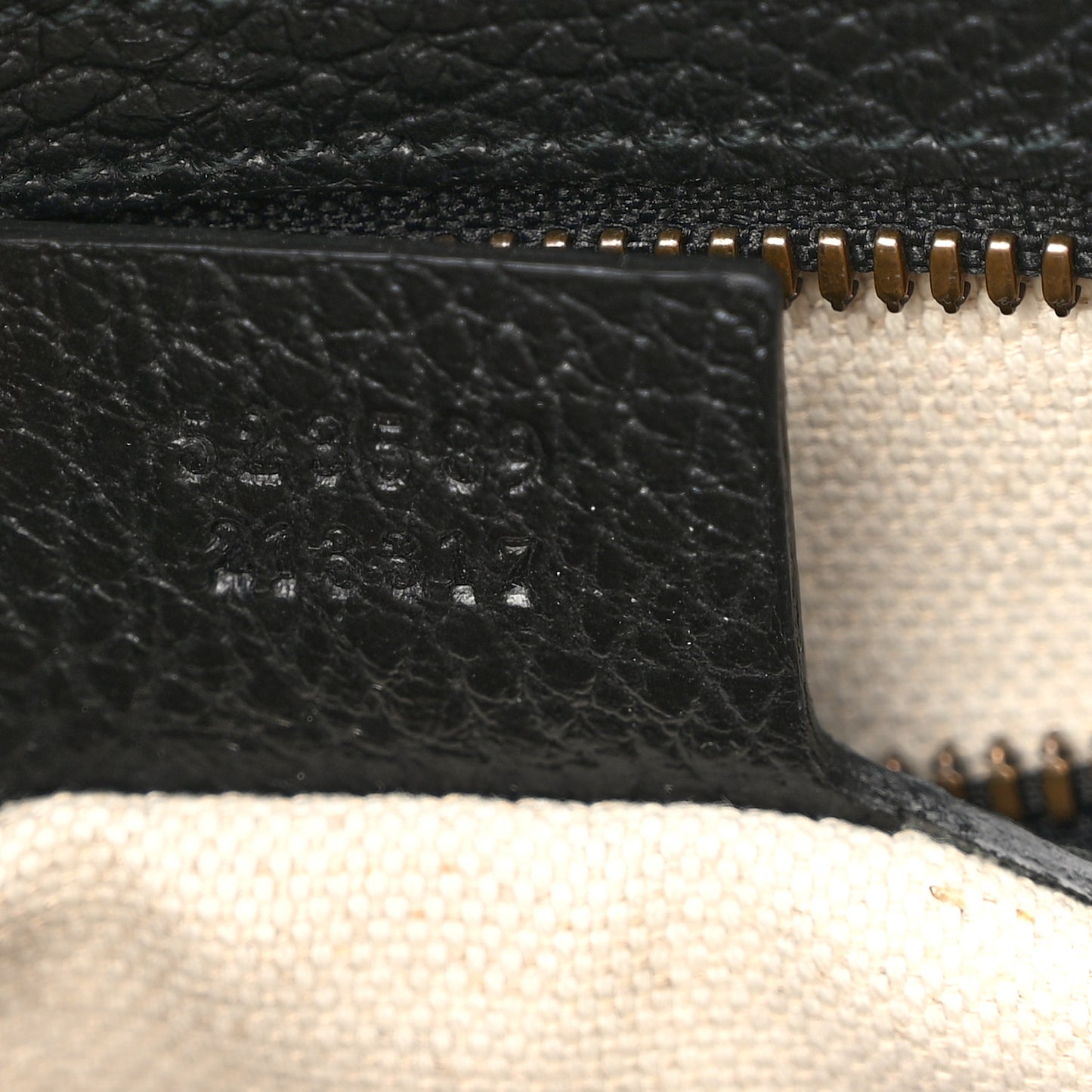 Pebbled Calfskin Logo Messenger Bag Black