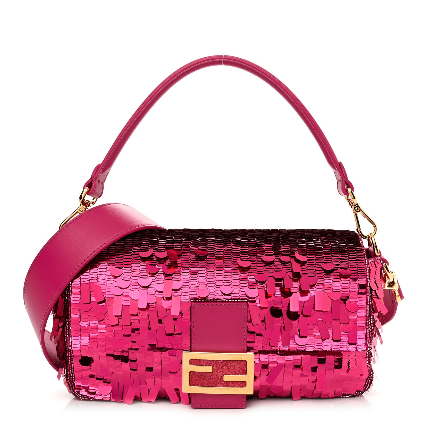 Sequin Paillettes Vitello Grace Sex and the City Baguette Ciclamino Pilar