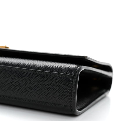 Saint Laurent Grain De Poudre Small Monogram Kate Satchel Black 9 of 9
