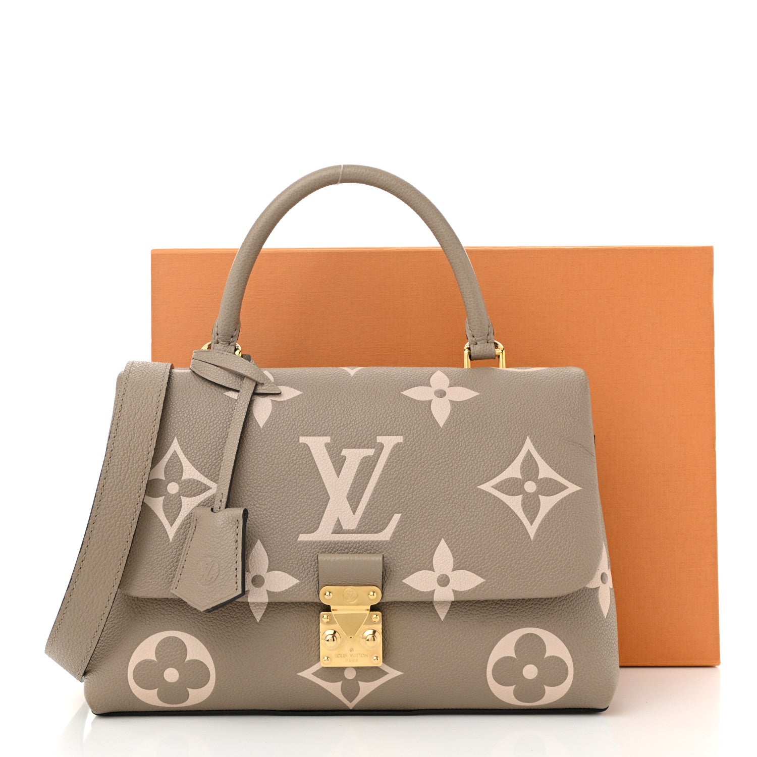 Louis Vuitton Empreinte Monogram Giant Madeleine MM Dove Grey Beige 10 of 10