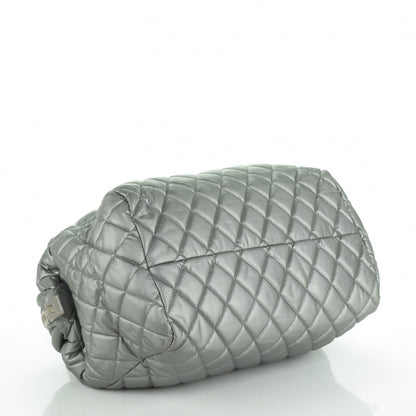 Chanel Nylon Coco Cocoon Bowler Silver 4 of 8