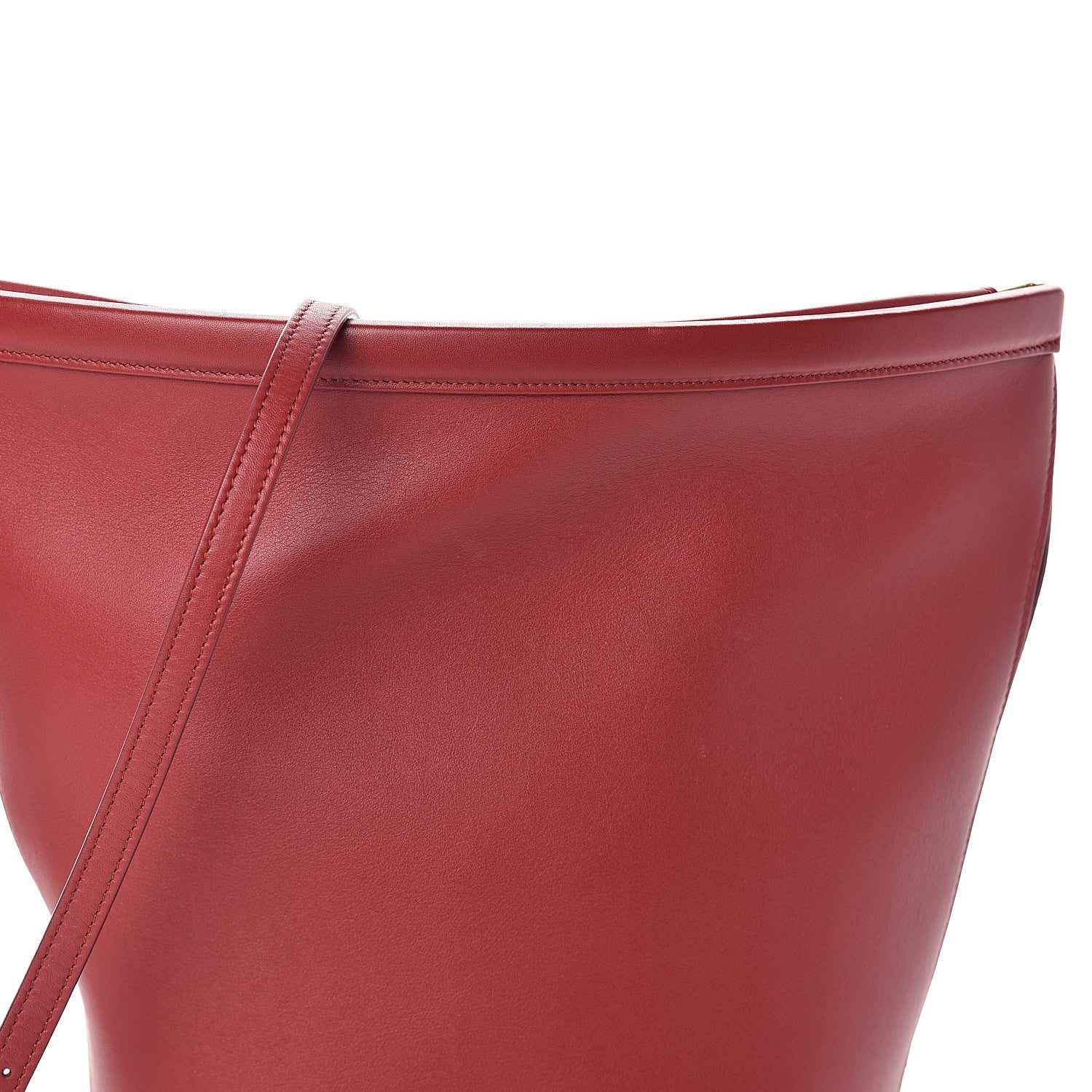 Celine Smooth Calfskin Clasp Bucket Bag Red 6 of 8