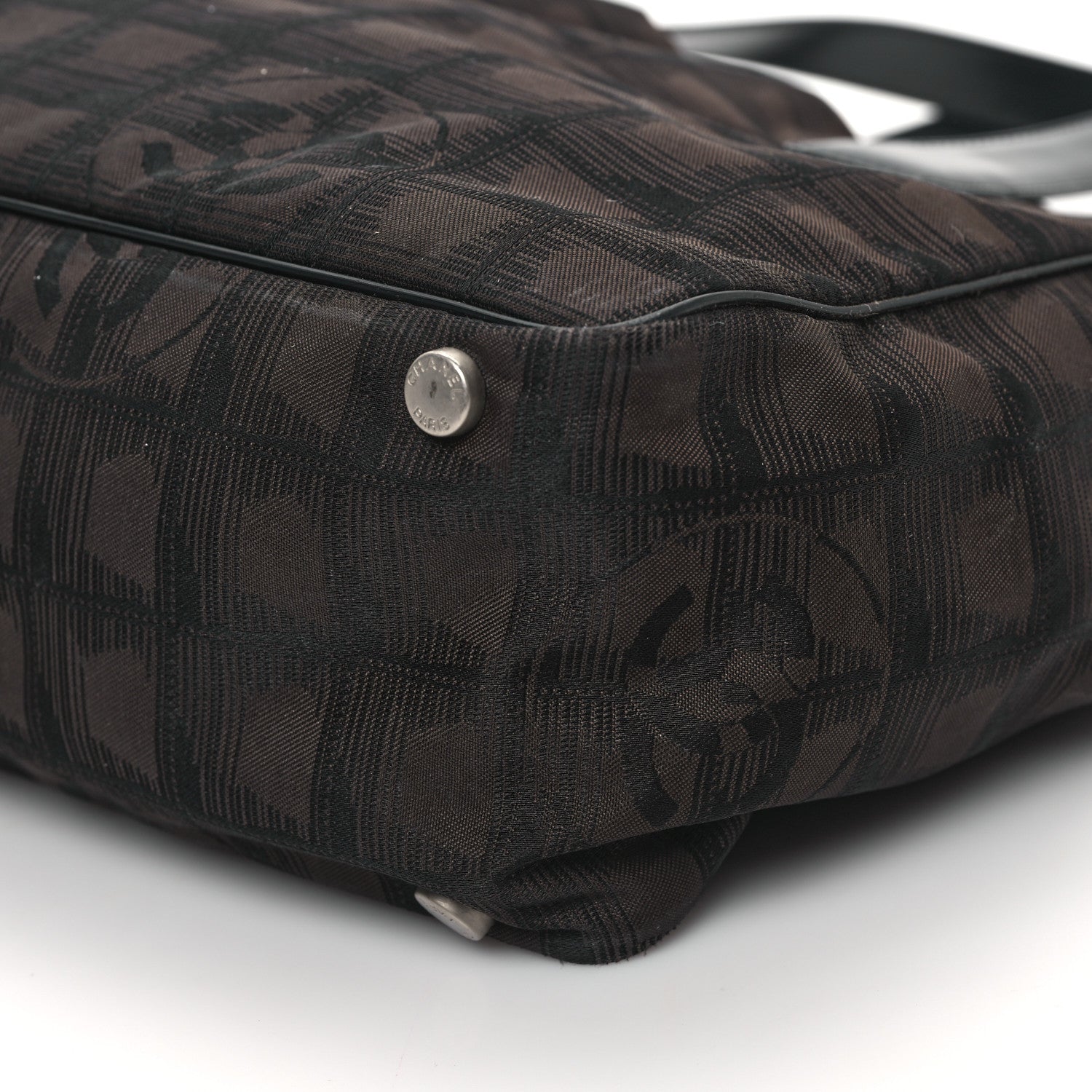 Chanel Nylon Large Travel Tote Brown 10 of 11