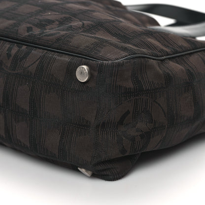 Chanel Nylon Large Travel Tote Brown 10 of 11