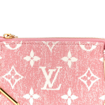 Louis Vuitton Denim Jacquard Monogram Micro Pochette Accessories Rose 7 of 9