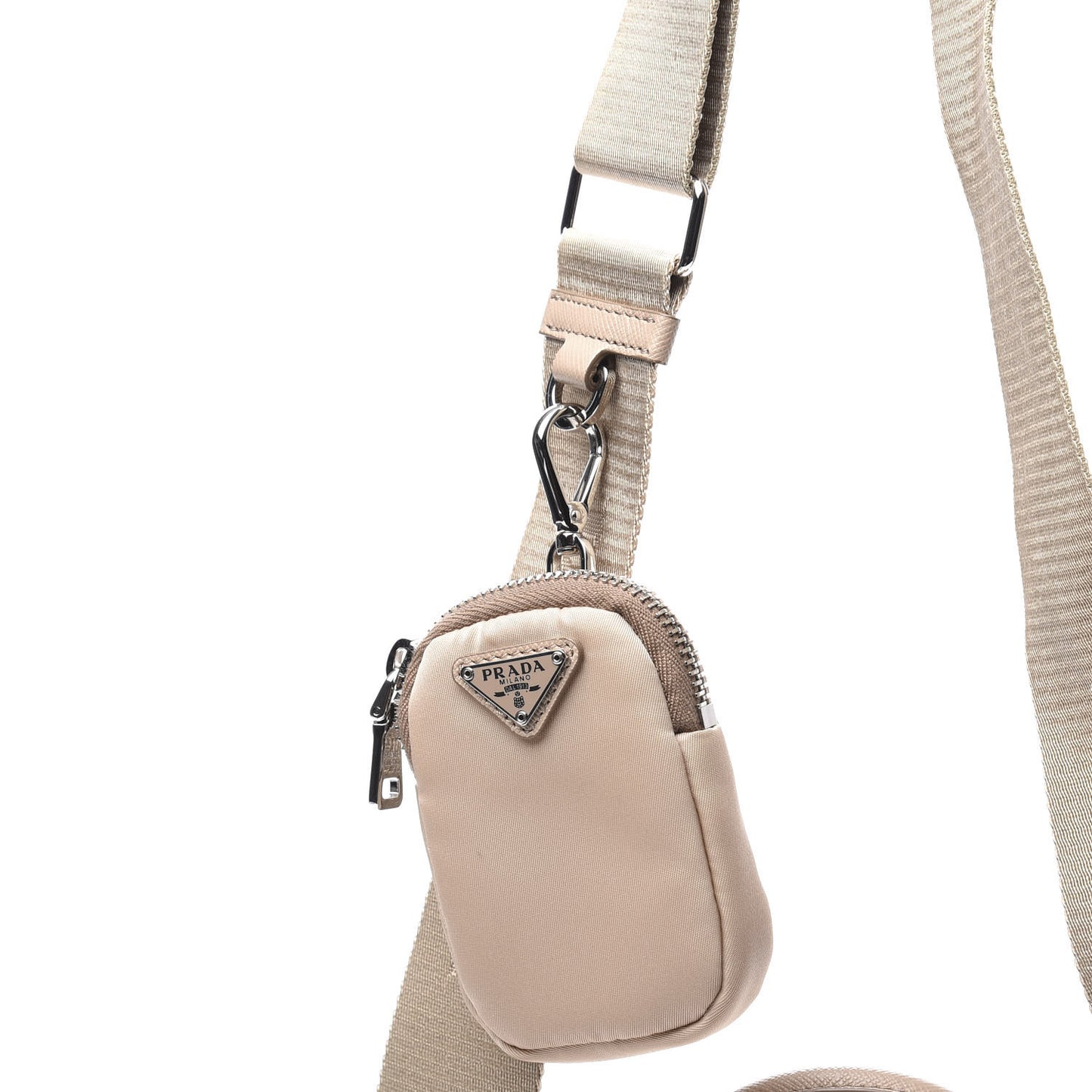 Tessuto Nylon Saffiano Re-Edition 2005 Top Handle Crossbody Bag Cammeo