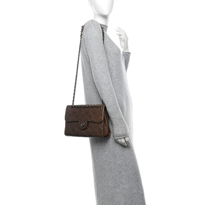 Chanel Crumpled Grained Calfskin Medium CC Crave Flap Brown 3 of 11