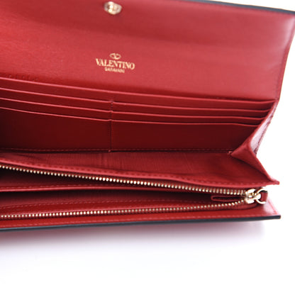 Valentino Garavani Vitello Rockstud Wristlet Travel Wallet Rosso Valentino 4 of 8